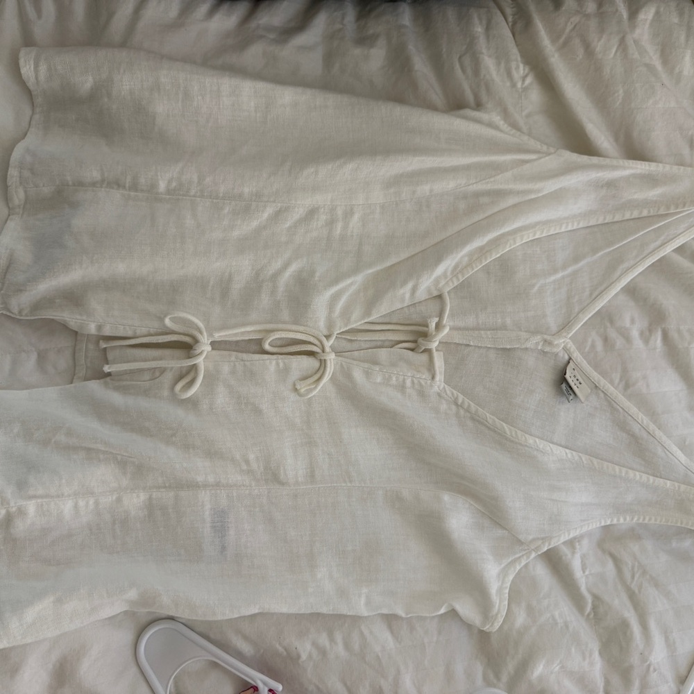 a new day Cream Linen Top